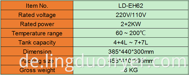 Electric Fryer Product Details